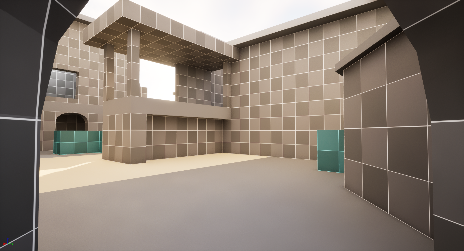 Revised angled attacker entrance into B site.